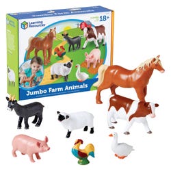 Image for Learning Resources Jumbo Farm Animals, Set of 7 from School Specialty