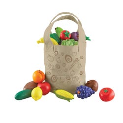 Image for Learning Resources New Sprouts Fresh Picked Fruit & Veggie Tote, Set of 17 from School Specialty