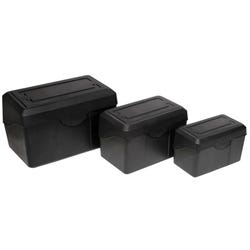 Image for Advantus Plastic Durable Index Card Box, 3 x 5 Inches, Black from School Specialty