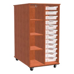 Classroom Select Expanse Series Mobile Tote Double Sided Storage Cabinet, 26 Three Inch totes, 39 x 30 x 60 Inches 4001281