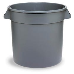 Image for Continental Huskee Heavy Duty Round Trash Can, 44 Gallon, Plastic, Gray from School Specialty