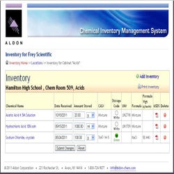 Image for Aldon Online 5-Year Subscription Online Chemical Inventory Management System from School Specialty