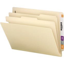 Image for Smead End Tab Classification Folder, Letter Size, 2 Dividers, Manila, Pack of 10 from School Specialty