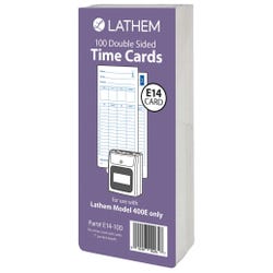 Image for Lathem E14 Double Sided Time Cards, Pack of 100 from School Specialty