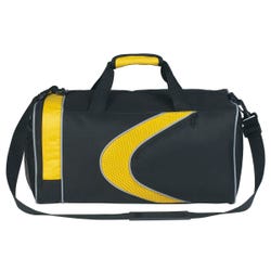 Sports Duffle Bag, Black with Yellow Detail, Item Number 1559565