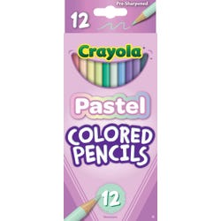 Crayola Colored Pencils, Assorted Pastel Colors, Set of 12 Item Number 2130511