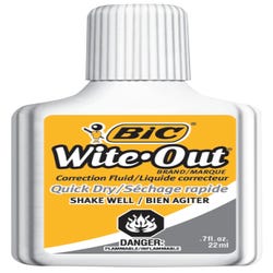 Image for BIC Wite-Out Quick Dry Correction Fluid with Foam Applicator, 20 Mililiter Bottle, White from School Specialty