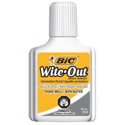 Image for BIC Wite-Out Quick Dry Correction Fluid with Foam Applicator, 20 ml Bottle, White from School Specialty