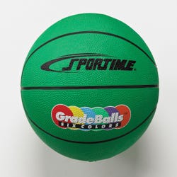 Image for Sportime Gradeball Mini Basketball, 11 Inches, Green, Rubber from School Specialty