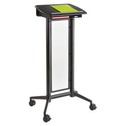Image for Safco Impromptu Lectern, 26-1/2 X 18-3/4 X 46-1/2 in, Polycarbonate Panel/Steel Frame, Black, Powder Coated from School Specialty