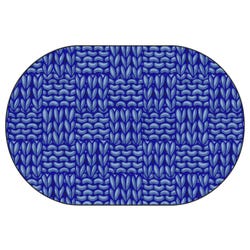 Image for Childcraft Basketweaves Carpet, Oval from School Specialty