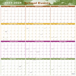 Image for Hammond & Stephens School 12 Month Events Wall Calendars, July 2023-June 2024, Set of 5, 24 x 36 Inches from School Specialty