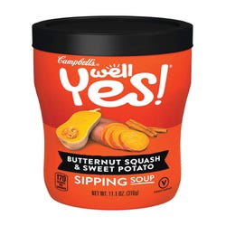 Image for Campbell's Well Yes! Butternut Squash and Sweet Potato Sipping Soup, 11.1 Ounces, Case of 8 from School Specialty