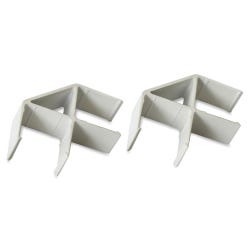 Image for Lorell 90-Degree Panel Connectors, 2-1/4 x 2-1/4 x 5/8 Inches, Aluminum, Set of 2 from School Specialty