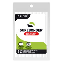 Image for Surebonder Glue Sticks, 7/16 x 4 Inches, Clear, Pack of 12 from School Specialty