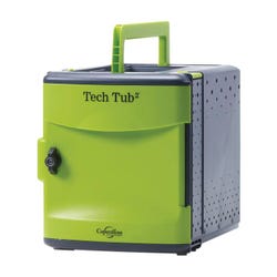 Image for Copernicus Premium Tech Tub2, Holds 6 Devices, 12-1/2 x 16-1/4 x 16-1/2 Inches, Black and Green from School Specialty