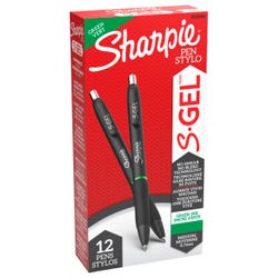 Image for Sharpie S-Gel Pens, Medium Point, 0.7 mm, Green Ink, Pack of 12 from School Specialty