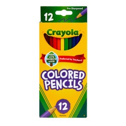 Crayola Full Size Colored Pencils, Assorted Colors, Set of 12 Item Number 160-1456
