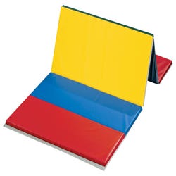 Image for FlagHouse Polyethylene PE Mat, 4 x 6 Feet, 1-1/2 Inch Thick, 2 Sided Hook and Loop, 2 Foot Panel, Rainbow from School Specialty