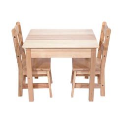 Image for Melissa and Doug Table and Chair Set, 2 Chairs, 23-1/2 x 20 x 20-1/4 Inches, Natural from School Specialty