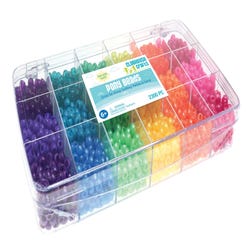 Image for Sulyn Clubhouse Crafts Pony Beads, Assorted Colors, Set of 2300 from School Specialty