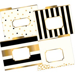 Image for Barker Creek File Folders, Gold Design, Letter Size, Set of 12 from School Specialty