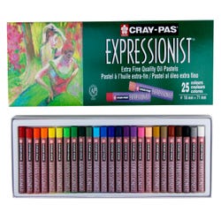 Image for Sakura Cray-Pas Expressionist Extra Fine Non-Toxic Oil Pastel, 2-3/4 x 7/16 in, Assorted Color, Set of 25 from School Specialty