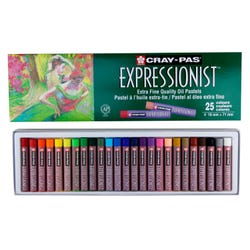 Sakura Cray-Pas Expressionist Extra Fine Non-Toxic Oil Pastel, 2-3/4 x 7/16 in, Assorted Color, Set of 25 Item Number 244110