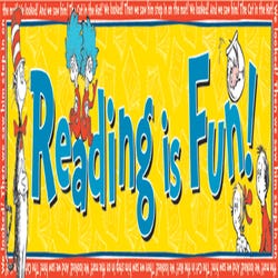Image for Eureka Dr. Seuss Reading is Fun Banner, 45 x 12 Inches from School Specialty