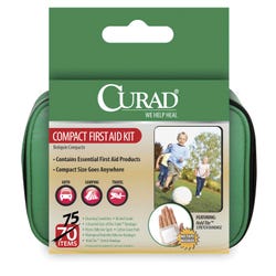 Image for Curad 70-Piece Compact First Aid Kit, 5-1/2 X 6-1/2 X 3 inches, Plastic Case from School Specialty