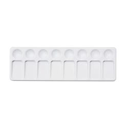 Image for Jack Richeson Plastic Slant Palette, 4 X 12 in, 8 Wells, White from School Specialty