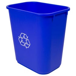 Image for School Smart Indoor Recycle Waste Basket, 28 Quart, Blue from School Specialty
