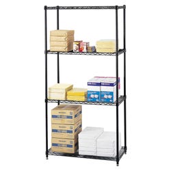 Image for Safco Wire Shelving, Black, 36 W x 18 D x 72 H in from School Specialty