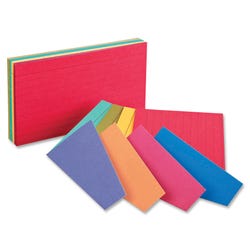 Image for Oxford Ruled Index Cards, 3 x 5 Inches, Assorted Extreme Colors, Pack of 100 from School Specialty
