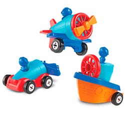 Image for Learning Resources 1-2-3 Build It Car-Plane-Boat, 15 Pieces from School Specialty
