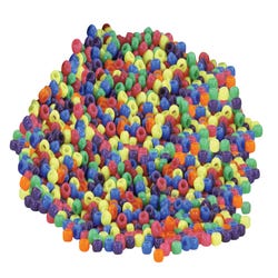 Image for Hygloss Plastic Pony Beads, 6 x 9 mm, Assorted Neon Colors, Set of 1000 from School Specialty