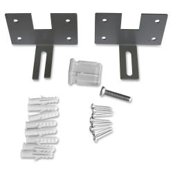 Image for Lorell Panel Wall Brackets, 2-1/2 x 3-3/4 x 2-1/2 Inches, Aluminum, Set of 2 from School Specialty