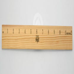 School Smart Wood Ruler, Single Beveled Plain Edge, 12 Inches, Scaled in 1/8 Inch Increments Item Number 081898