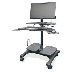 Image for Kantek Sit/Stand Mobile Workstation, Height Adjustable, 27-1/2 x 25 x 48-1/2 in, BK from School Specialty