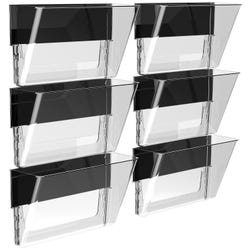 Image for Storex Magnetic Wall Pockets, Letter Size, Clear, Pack of 6 from School Specialty
