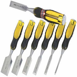 Image for Woodworker's Stanley FatMax Thru-Tang 16-971 6-Piece Chisel Set, High-Chrome Carbon Alloy Steel Blade, Set of 6 from School Specialty