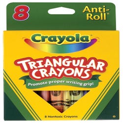 Image for Crayola Anti-Roll Triangular Crayon, Assorted Color, Set of 8 from School Specialty