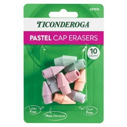 Image for Ticonderoga Pastel Cap Eraser, Pack of 10 from School Specialty