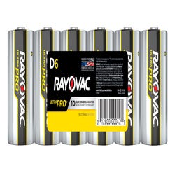 Image for Rayovac Ultra Pro Alkaline D Batteries, 6 Pack from School Specialty
