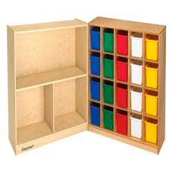 Image for Childcraft Mobile Hide-Away Cabinet, 20 Assorted Color Trays, 47-3/4 x 28-1/2 x 30 Inches from School Specialty