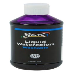 Image for Sax Liquid Washable Watercolor Paint, 8 Ounces, Violet from School Specialty
