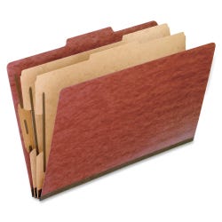 Image for Pendaflex Classification Folder, Legal Size, 2 Dividers, Brick Red, Pack of 10 from School Specialty