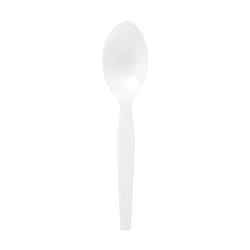 Image for Genuine Joe Heavy/Mediumweight Spoon, Polystyrene, White, Pack of 100 from School Specialty