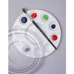 Image for School Smart Plastic Paint Palette with Lid, 7 Inches, Pack of 12 from School Specialty