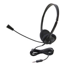 Image for Califone 3065AVT Lightweight On-Ear Headset with Gooseneck Microphone, 3.5mm Plug, Black from School Specialty